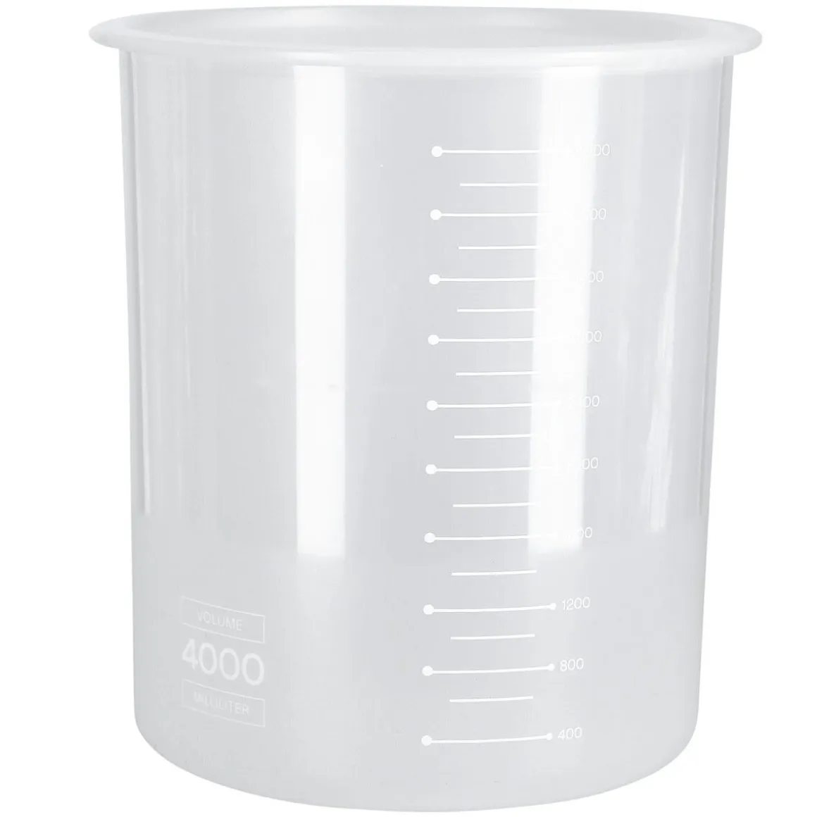 Plastburkar med lock och volymmarkering, 4-pack