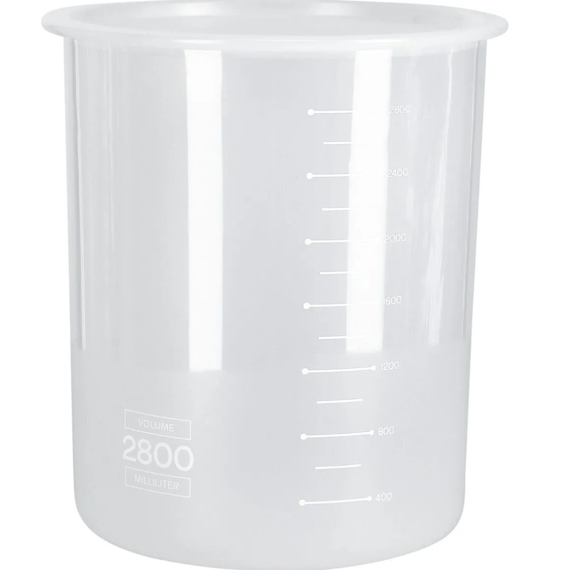 Plastburkar med lock och volymmarkering, 4-pack