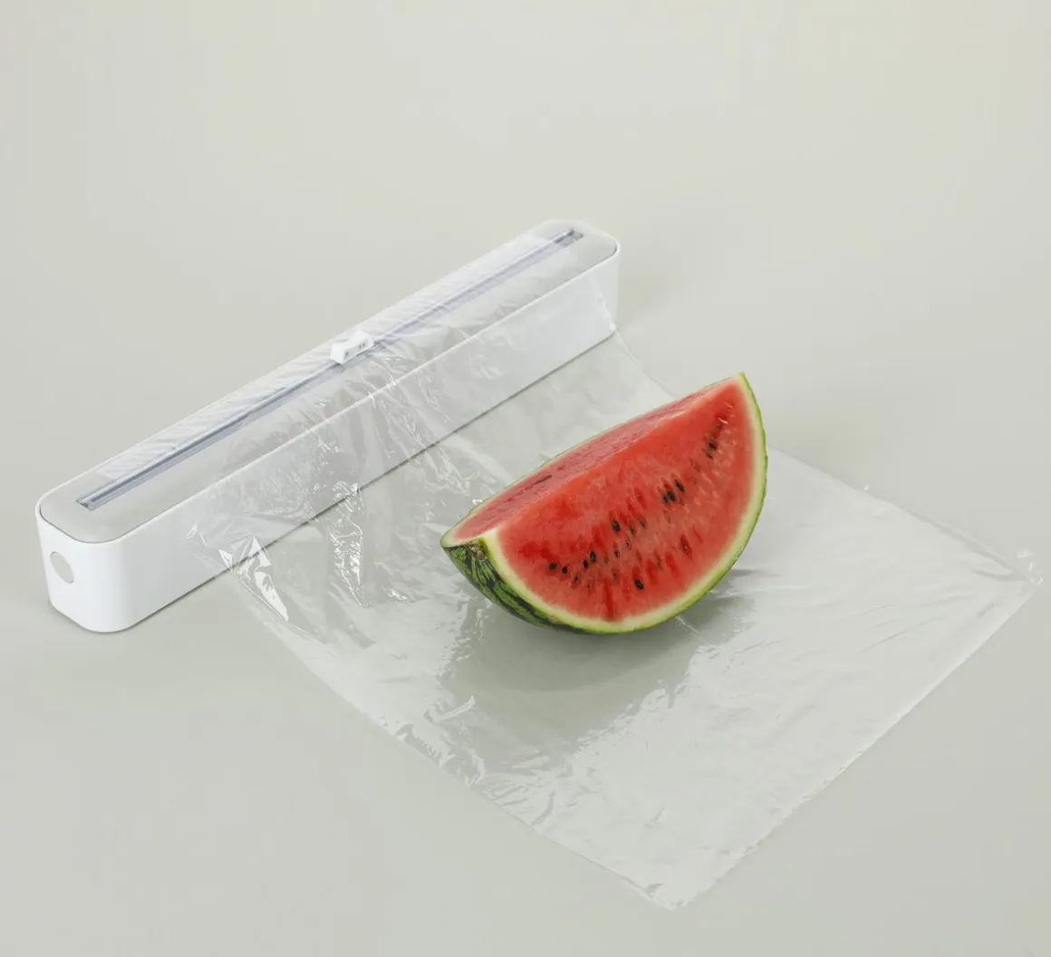 Plastfoliedispenser med skärare
