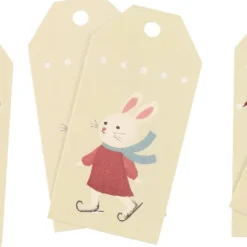 Presentetiketter barnmotiv FSC 4 x 8 cm 6-pack