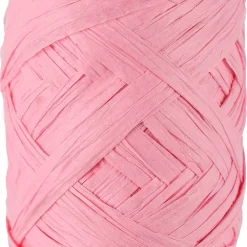 Presentsnöre på rulle, papper, rosa, 20 m