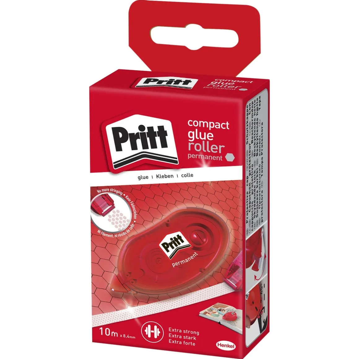Pritt permanent limroller extra stark, 8,4 mm x 10 m