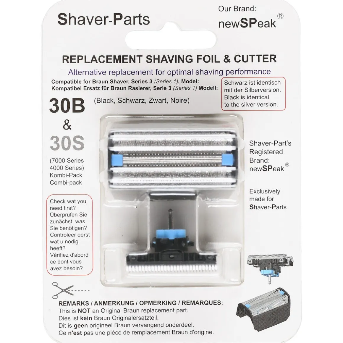 Rakhuvud 30B till rakapparat Braun Series 4000/7000
