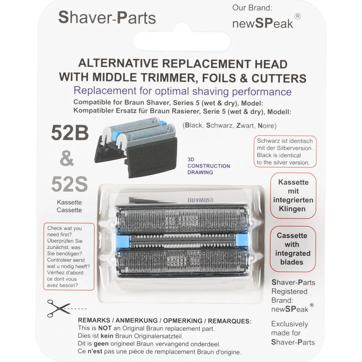 Rakhuvud 52B till rakapparat Braun Series 5
