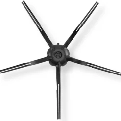 Roborock Sidoborstar svart 5-armad gummi, 2-pack