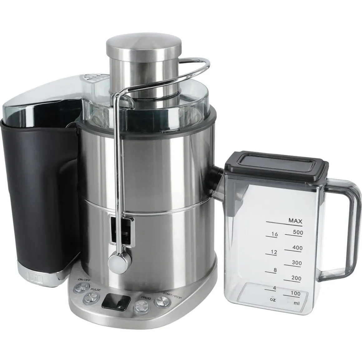 Råsaftcentrifug 600 W, rostfritt stål, 5 program