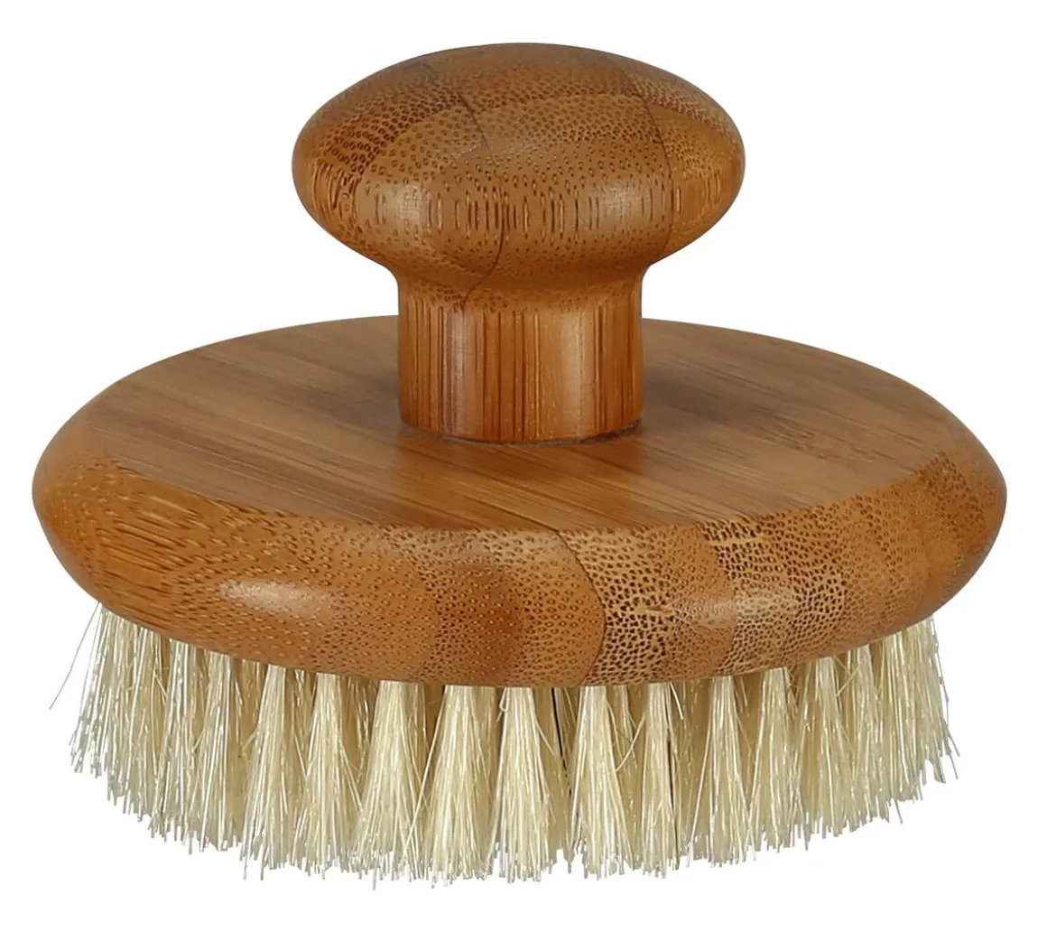 Rund badborste bambu 9,5 cm