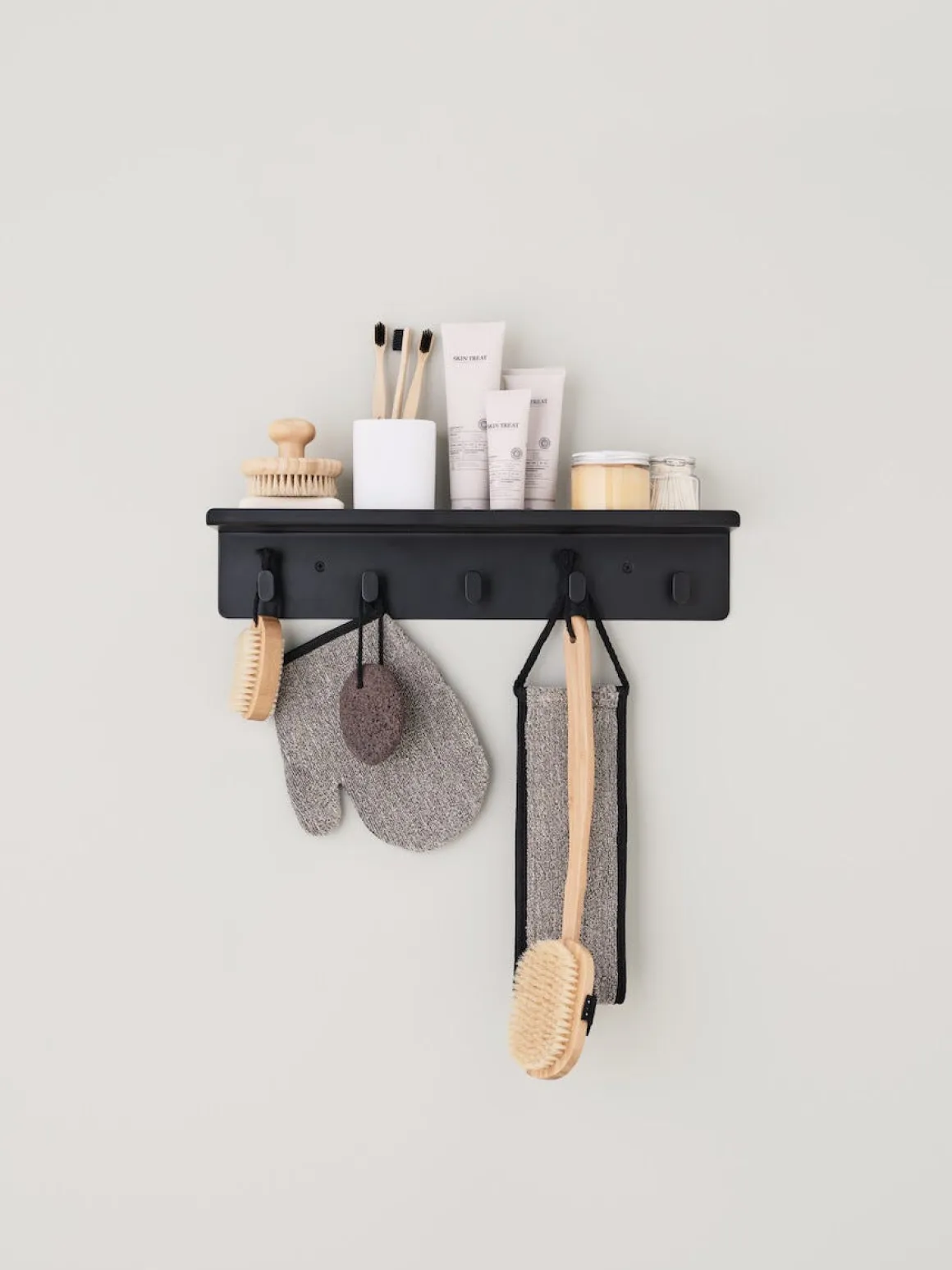 Rund badborste bambu 9,5 cm