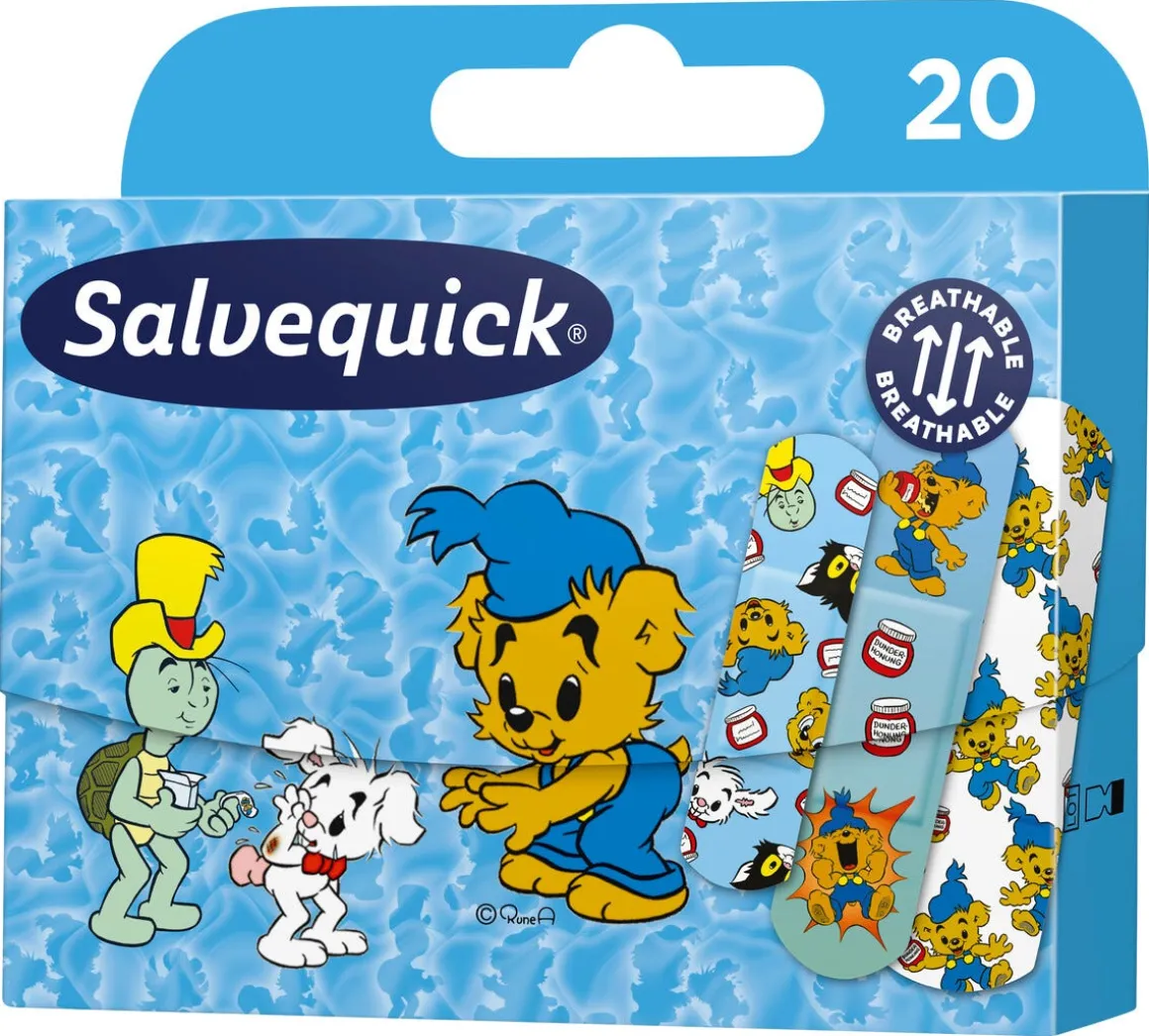 Salvequick plåster Bamse, 20-pack