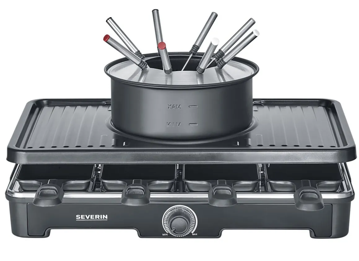 Severin raclette-fondue keramisk RG 2347, 1400 W