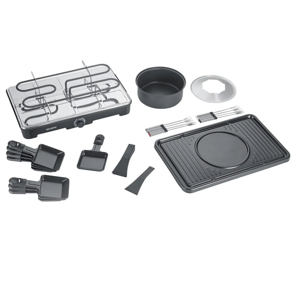 Severin raclette-fondue keramisk RG 2347, 1400 W