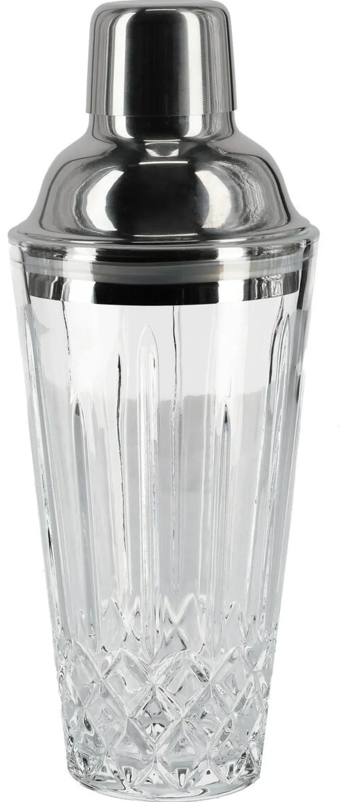 Shaker drink och cocktail, glas och rostfritt stål, 400 ml