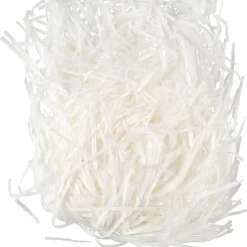 Silkespapper i strimlor, vit