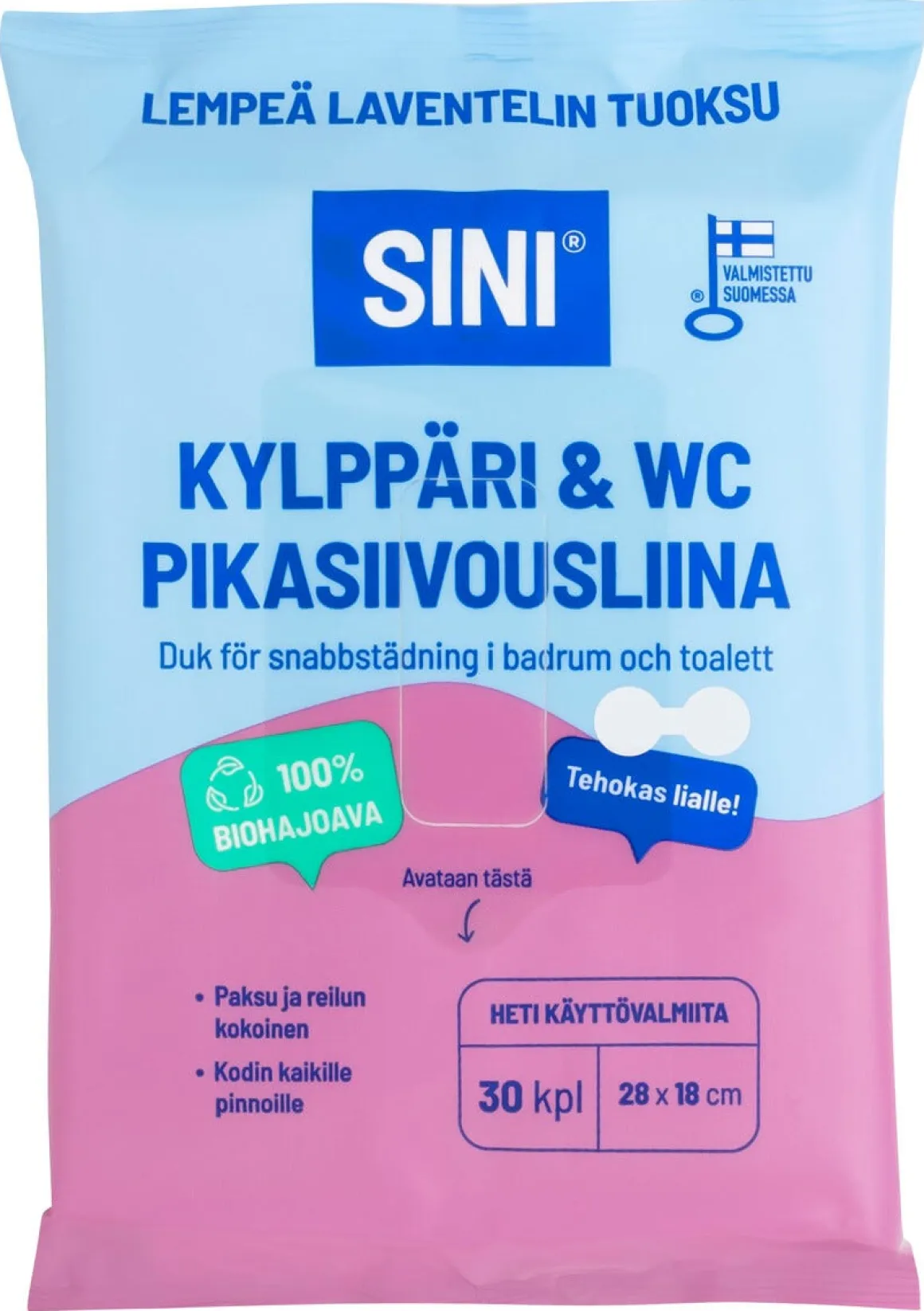 Sini Badrum & WC städservetter, 30-pack