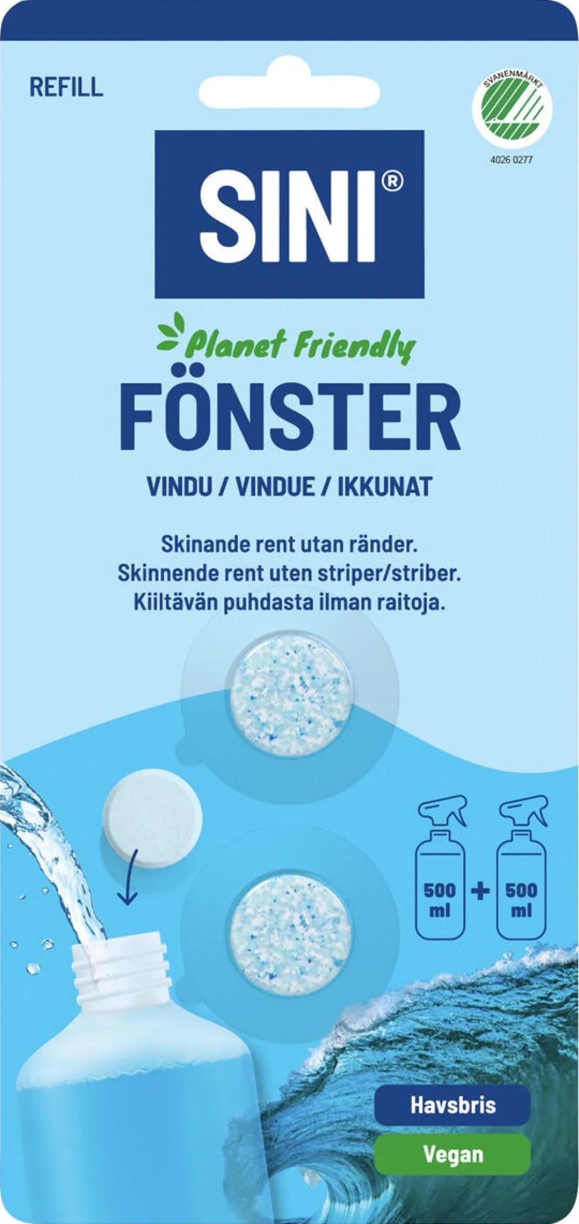 Sini refill fönsterputsmedel, 2-pack