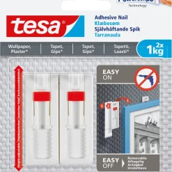 Självhäftande spikar Tesa, vita