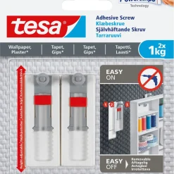 Självhäftande skruvar Tesa, gråa