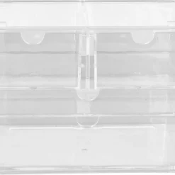 Sminkförvaring med 4 lådor, byrå, klar plast