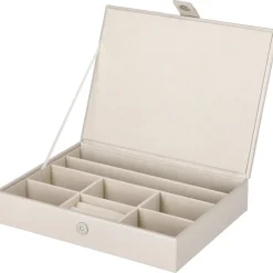 Smyckesförvaring, smyckesbricka med lock, stapelbar