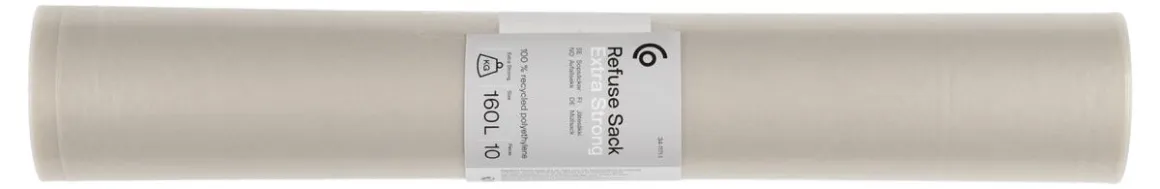 Sopsäckar transparenta 160 liter, 10-pack