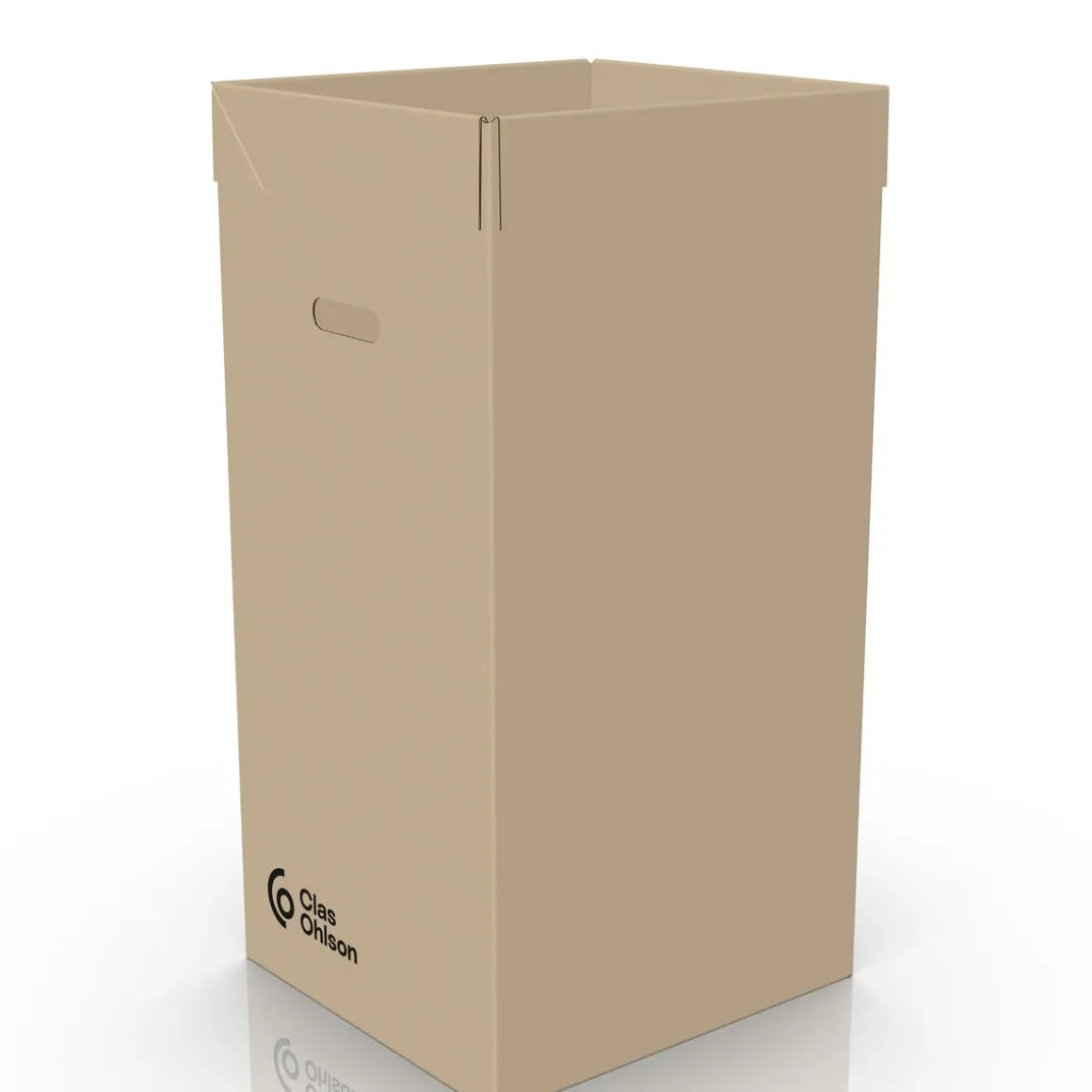 Soptunna wellpapp med bärhandtag, 125 liter