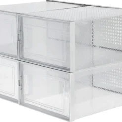 Stapelbar skolåda med dörr, 4-pack
