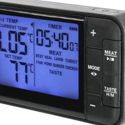 Stektermometer med trådlös digital display, alarm