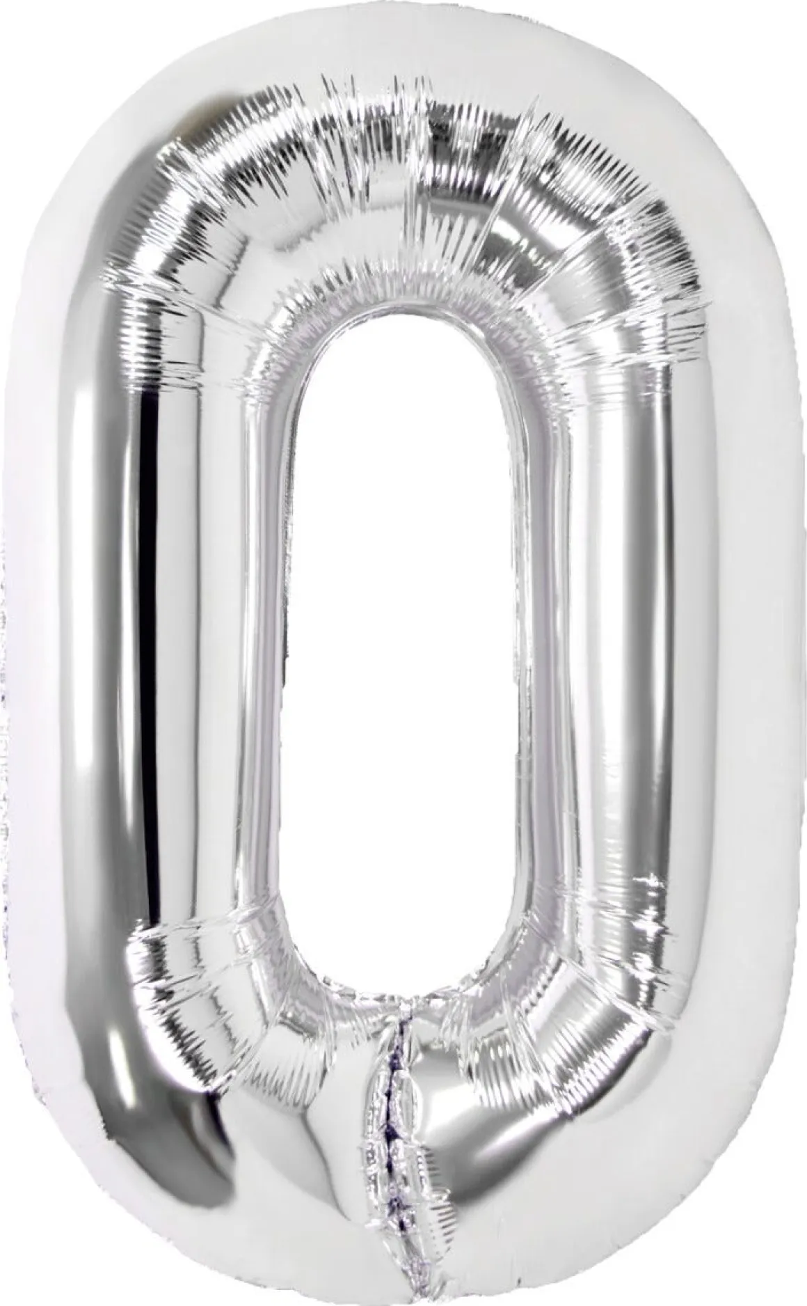 Stor sifferballong silver 82 cm, 0-9, 1-pack
