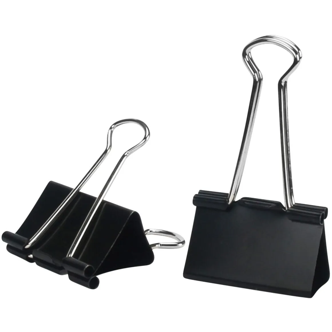 Stora pappersklämmor metall svart 41 mm 24-pack