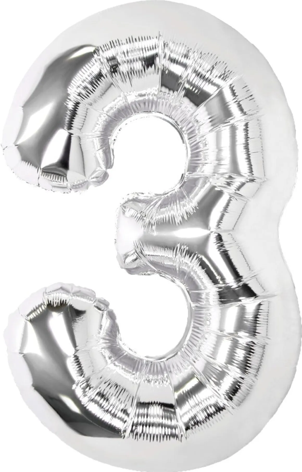 Stor sifferballong silver 82 cm, 0-9, 1-pack
