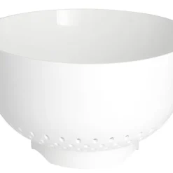 Stort durkslag plast, vit, 24,5 cm