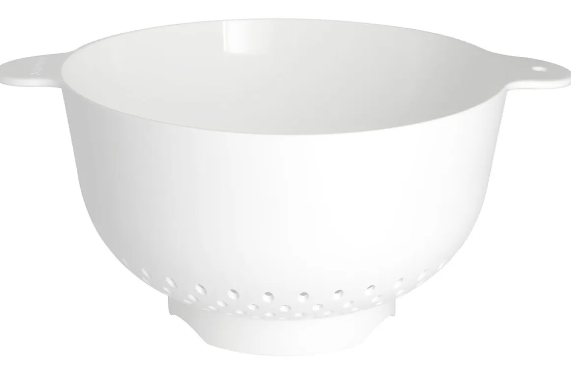 Stort durkslag plast, vit, 24,5 cm