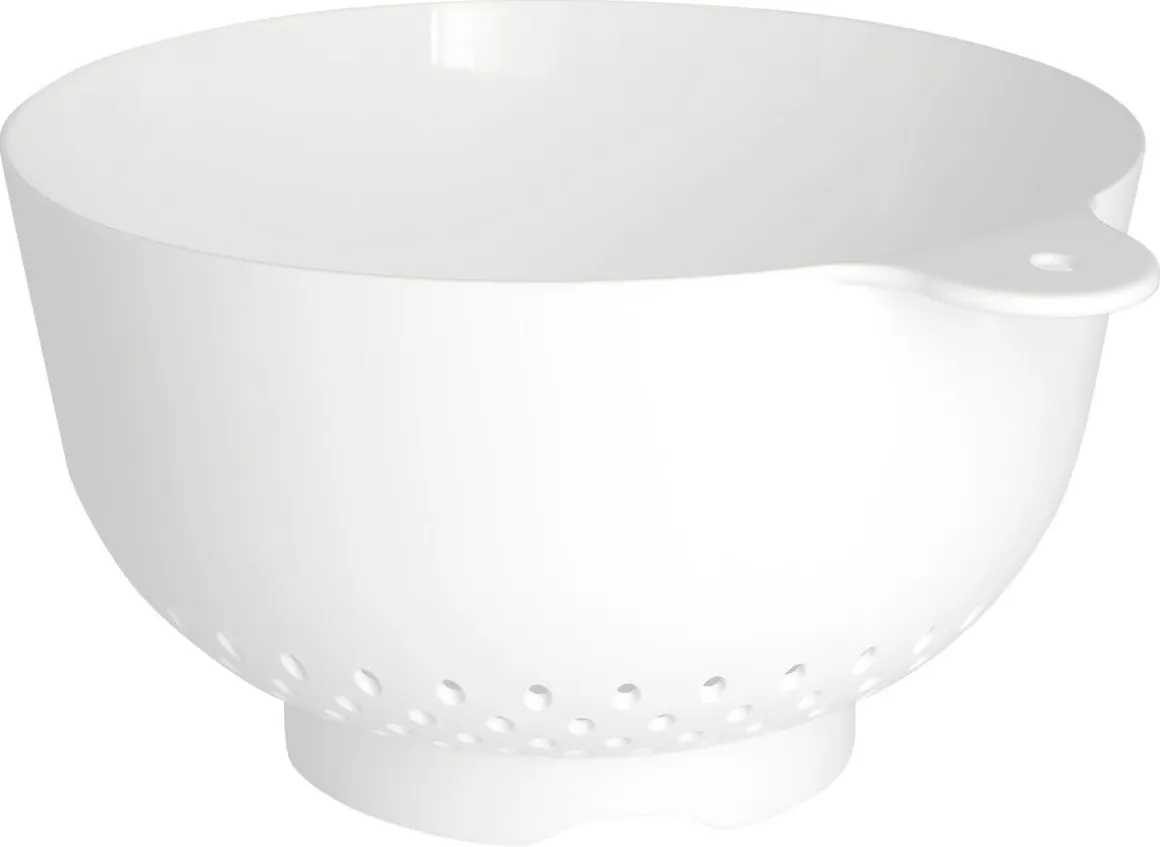Stort durkslag plast, vit, 24,5 cm