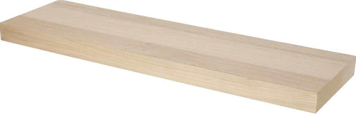 Svävande vägghylla i ekfanér FSC, 60 eller 80 cm
