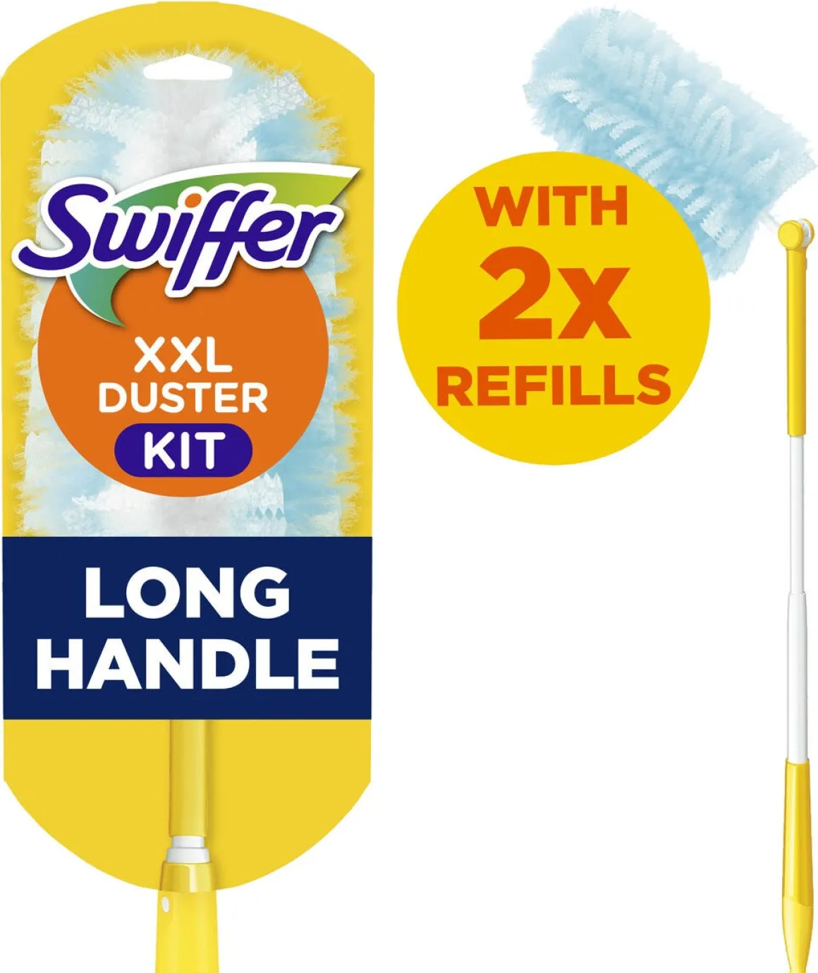 Swiffer Duster XXL Kit dammvippa teleskopskaft, 2 refiller