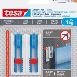 Tesa självhäftande spik canvas, 2-pack