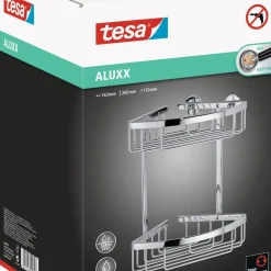 Tesa Aluxx dubbel duschhylla, krom