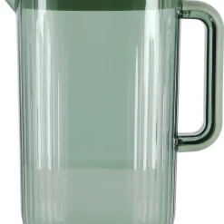 Tillbringare i plast med lock och 4 glas, 2 liter