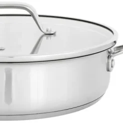 Traktörpanna med lock, 26 cm, rostfritt stål