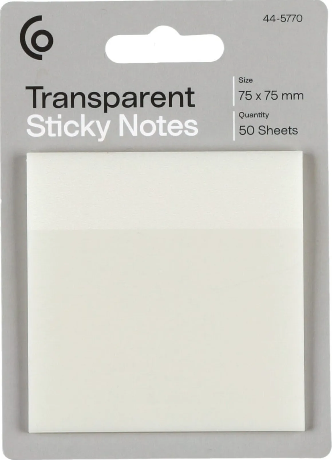 Transparenta notislappar 75x75 mm, 50 blad