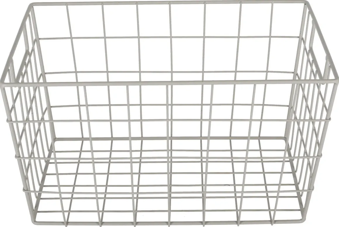Trådkorg beige metall