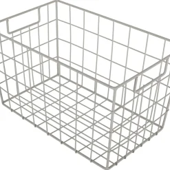 Trådkorg beige metall