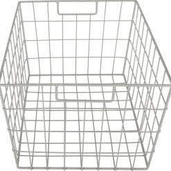 Trådkorg beige metall
