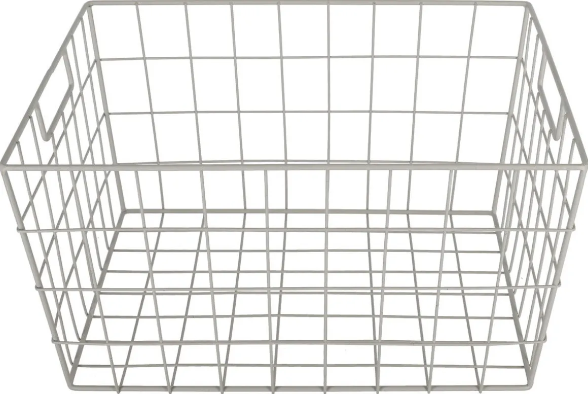 Trådkorg beige metall