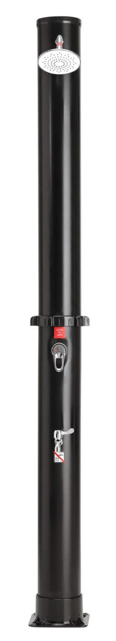 Utedusch soluppvärmd med fotdusch, 35 liter