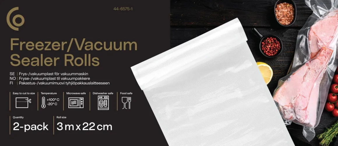 Vakuumplast på rulle 3 meter 2-pack