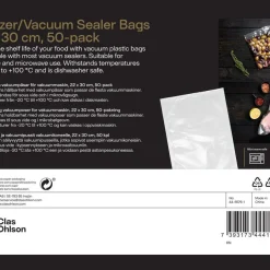 Vakuumpåsar mat mellanstora 22x30 cm 50-pack