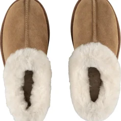 Varma innetofflor mocka dam och herr, beige