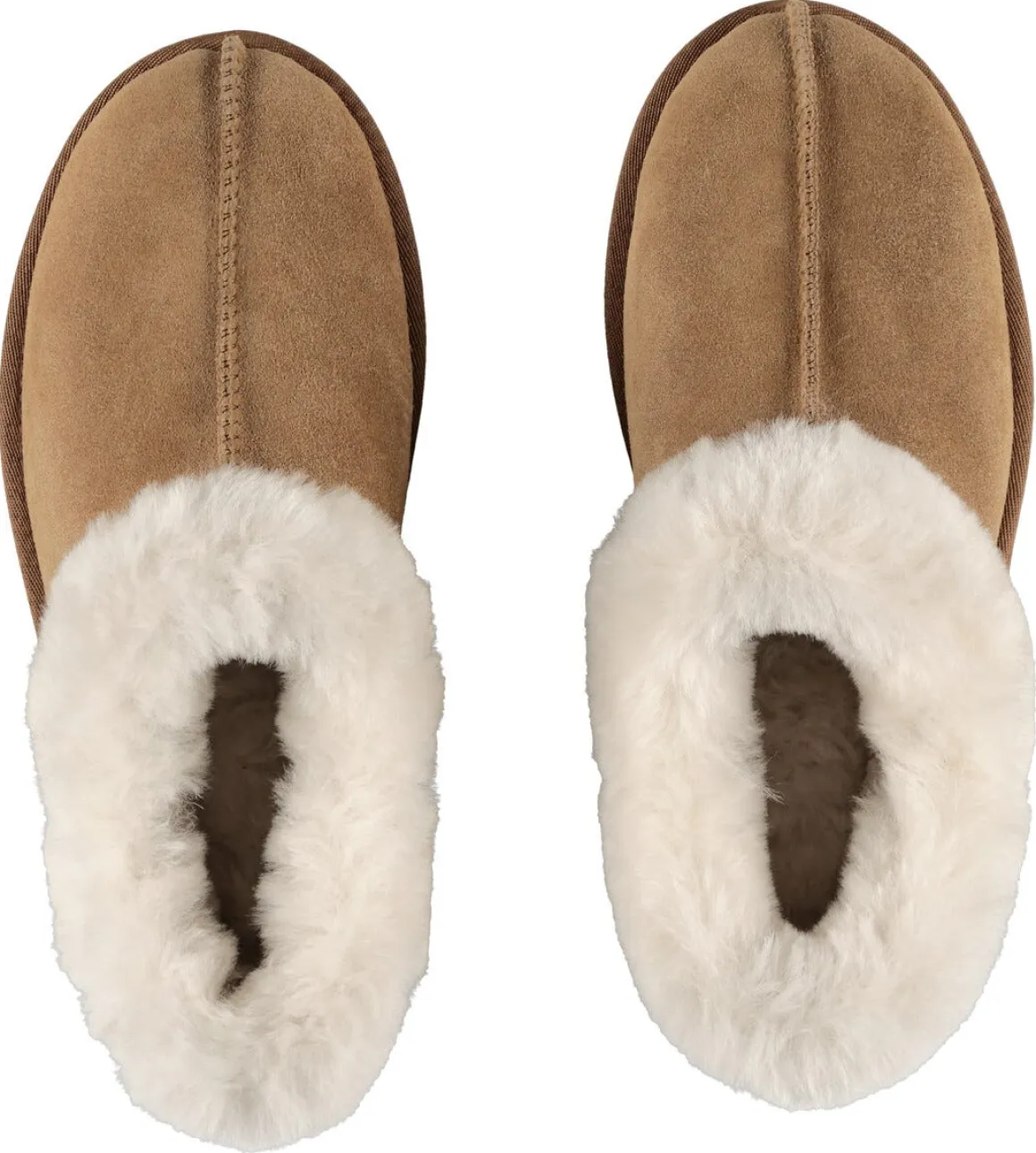 Varma innetofflor mocka dam och herr, beige