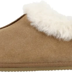 Varma innetofflor mocka dam och herr, beige